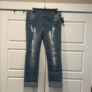 BAMBOO Distressed Blue Jeans